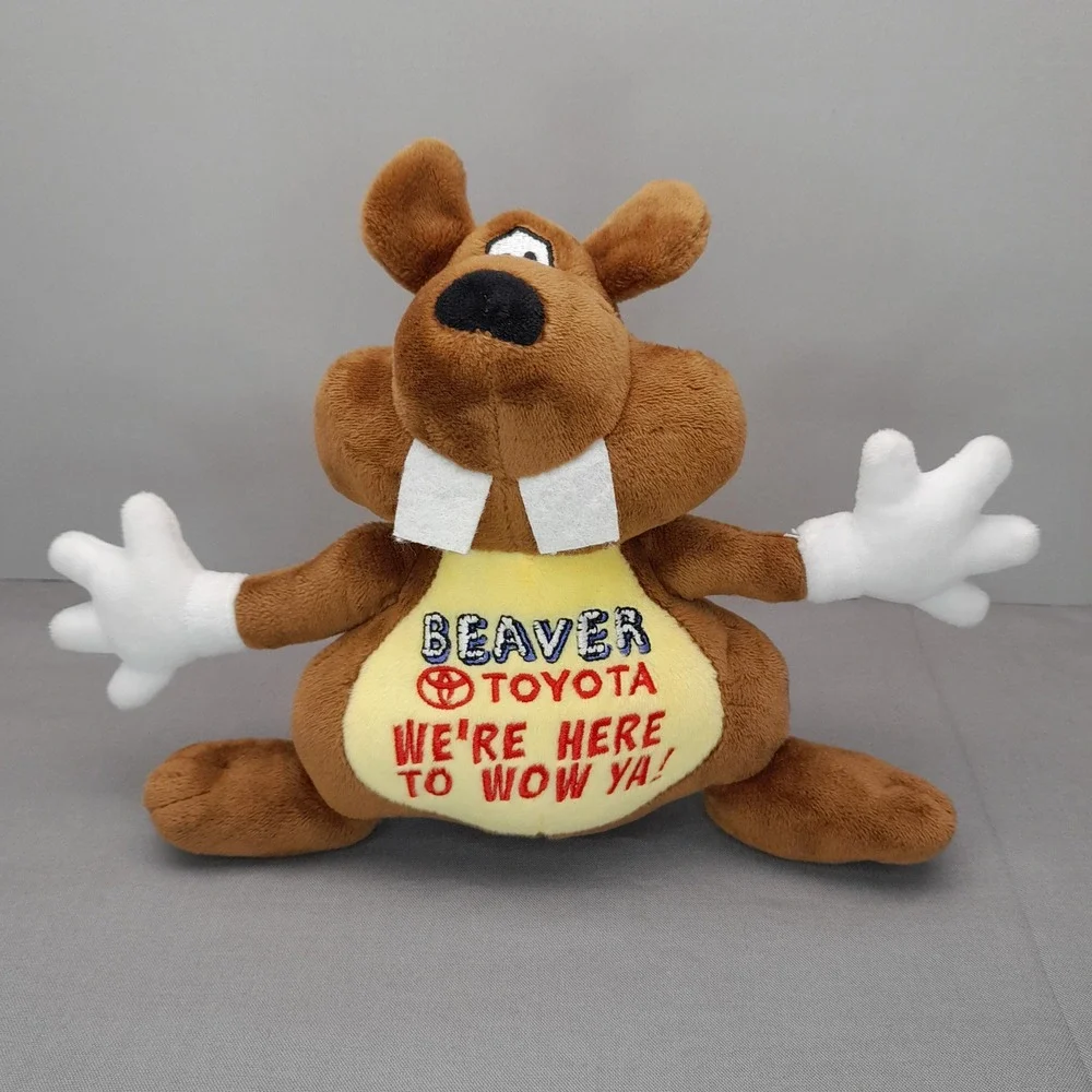Beaver Toyota Plush Mascot Dobbs Global Brown Beaver We're Here To Wow Ya 7